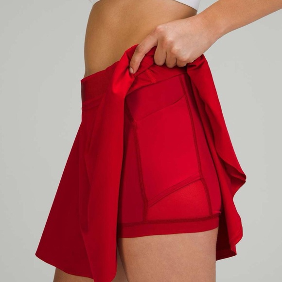 LULULEMON Court Rival Tennis Skirt Red Size 8 (Long Length) - Picture 5 of 6